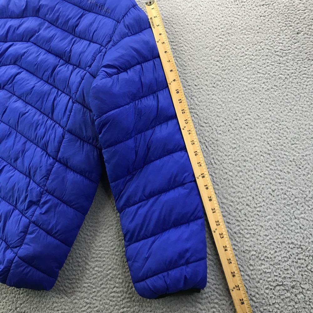 Spyder Jacket Men Large Blue Puffer Thermo Hydro Pro Web Insulated Hood Gorpcore - Picture 14 of 16